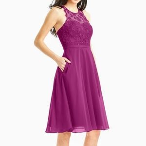 AZAZIE XS Sylvia lace racer back dress formal